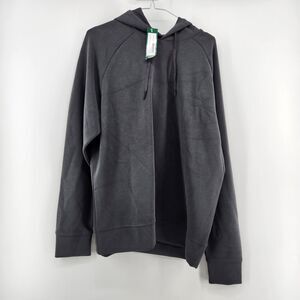 01.Algo Men's Dark Grey Large Performaluxe Relaxed Fit Commuter Hoodie NWT